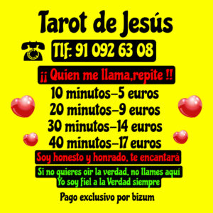 Tarot 24 Horas con el Maestro Jesús, Pago Económico por Bizum